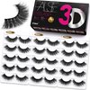 Natural Dramatic 3D Mink Eyelashes Cat Eye-Lashes Wispies, Eliace Fake Eye lashes Long Lashes Thick Mink Lashes Fluffy Cross Wispy Volume Lashes Soft Reusable Strip Lashes 15 Pairs | Sierra Style