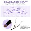NATUHANA YY Eyelash Extension 0.05mm C Curl 8-12mm Mixed Tray Lash Supplies Premade Fans Y Shape Volume Lash 12 Rows Premium Faux Mink Lash Extensions (8-12 MIX, Black ;0.05 C)