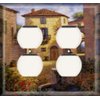 SnazzySwitch Decorative Outlet Cover Plate - Italy Square - Double Duplex Receptacle