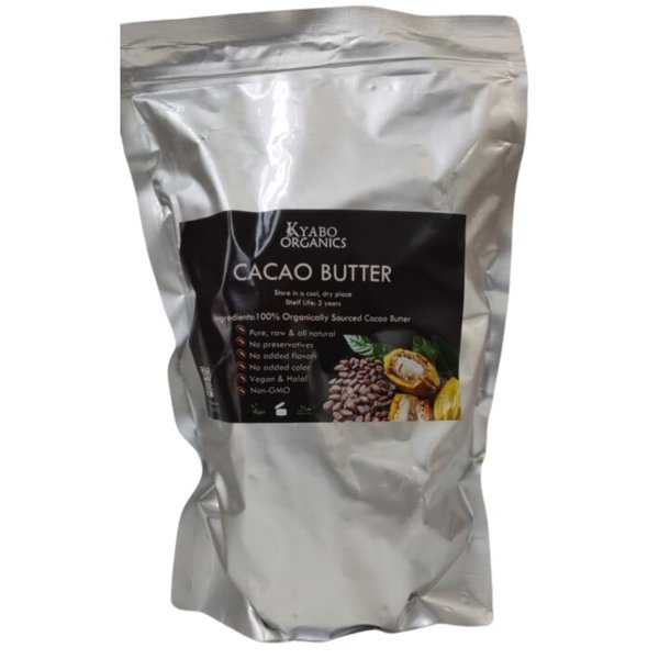 Kyabo 1lb Cocoa Butter Natural & Unrefined, Utilized for Stretch Marks, Lip Balms, Body Butter, Non-Deodorized- 100% Pure, Fresh 1lb from Ghana lb