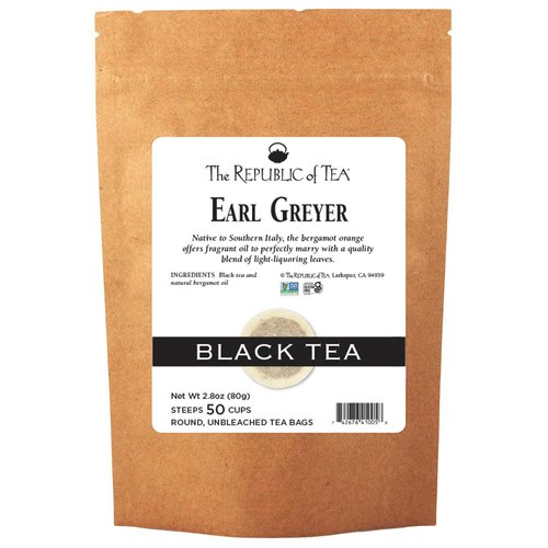The Republic of Tea Earl Greyer Black Tea, 50 Tea Bags, Gourmet Black Tea, Gluten-Free