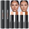 evpct 4 Colors Contour Stick Makeup Set Concealer Stick Cream Contouring Contour Palette Makeup Kit for Beginners Nose Bronzer Stick Liquid Contour Face Highlighter Makeup contorno maquillaje 02+03