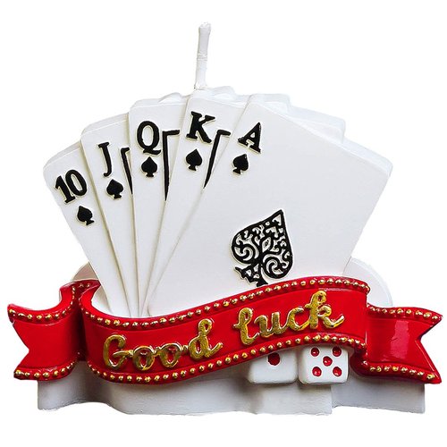 Birthday Candles Good Luck Poker Creative Cake Candles Father's Day Send Father Boyfriend Husband Gift Cake Toppers