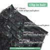 Kinky Straight Clip In Hair Extensions Real Human Hair Clip Ins Seamless Yaki 100% Brazilian Remy Human Hair Clip In Hair Extensions For Black Women Natural Black Color Double Weft 18inch 8pcs 120g