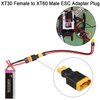 QIANRENON XT30 Female to XT60 Male RC Battery Charging Conversion Connector XT60 Plug to XT30 Socket Lithium Battery ESC Adapter, for Model Airplane Drone RC Car Toy Quadcopter, 2 Pcs