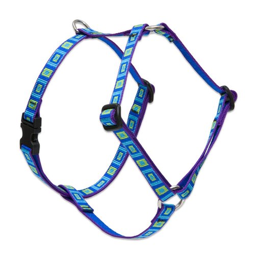 LupinePet Originals 1/2" Sea Glass 9-14" Adjustable Roman Dog Harness for Extra Small Dogs
