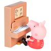 Peppa Pig Little Rooms Music Studio Playset, 6 Pieces - Includes Peppa Figure, Guitar, Saxophone, Drums, Records & Light-Up Piano for Kids, Girls, Boys - Ages 2+