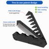 Protable Folding Pocket Comb for Men Protable Folding Hair Comb for Men 2 in 1 Pocket Beard Comb Black Foldable Styling Comb Fine Tooth Comb Wide Tooth Comb for Travel Groomsmen Father