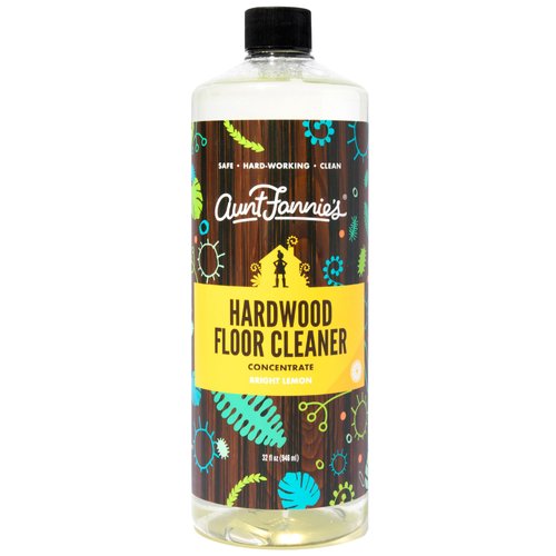 Aunt Fannie's Ultra Concentrated Hardwood Floor Cleaner, Plant Based Hardwood Floor Cleaner for Mopping, Bright Lemon Scent, 32 oz. (Pack of 1)