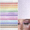 1250 Pcs Self Adhesive Rhinestones for Makeup Eyes 15 Colors Rainbow Rhinestones Face Jewels Face Gems Stick on, DIY Nail Makeup 3mm 4mm 5mm 6mm Rave Festival Accessories Costume for Women