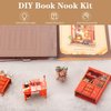 DIY Book Nook Kits - Creativity 3D Wooden Puzzle Bookend Bookshelf Decor for Teen Adults - Miniature Dollhouse kit Crafts, Tiny House Kit to Live in with LED Lights - Martin's Bookstore