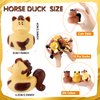 Hungdao Horse Rubber Duck 2.36 Inch Bucking Horse Ducks Small Ducks Pool Float Bath Decor Gift for Horse Racing Festival Boys and Girls Classroom Prizes Baby Shower Party Favors (24)