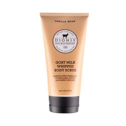 Dionis Goat Milk Skincare Scented Whipped Body Scrubs (6 oz) - Intensely Hydrating and Softens Skin, Made in the USA, Cruelty free, Paraben free (Vanilla Bean)