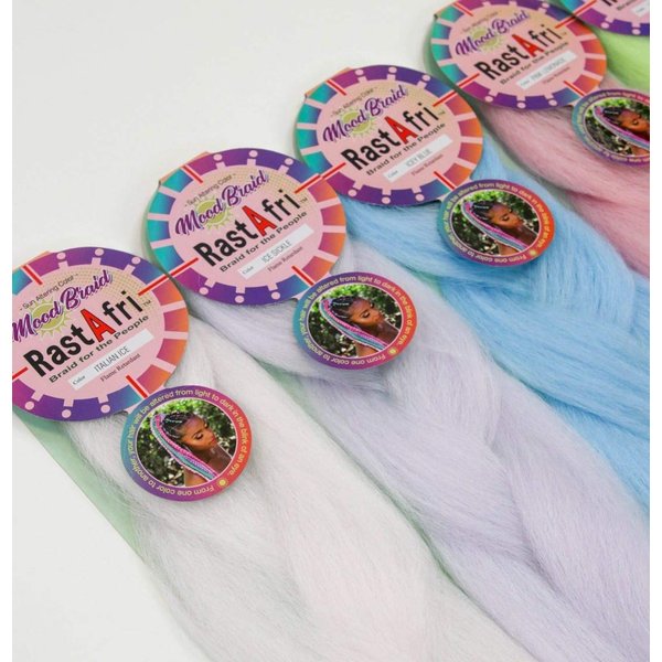 RastAfri Color Changing MOOD Crochet Braiding Hair (Ice Sickle)