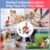 QDAN Dog Toys Soccer Ball with Straps, Outdoor Dog Toys, Puppy Birthday Gifts, Dog Water Toy, Durable Dog Balls for Small Medium Dog (6 Inch)