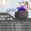 Signature Fitness Anti-Burst and Slip Resistant Exercise Ball Yoga Ball Fitness Ball Birthing Ball with Quick Pump, 2,000-Pound Capacity, Gray, 18-inch, S
