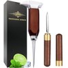 Ice Pick - 17cm / 7" Stainless Steel Ice Chipper with Wood Handle, Japanese Style Ice Crusher ideal for Bars, Bartender. Best Carving Tool (7 inch)