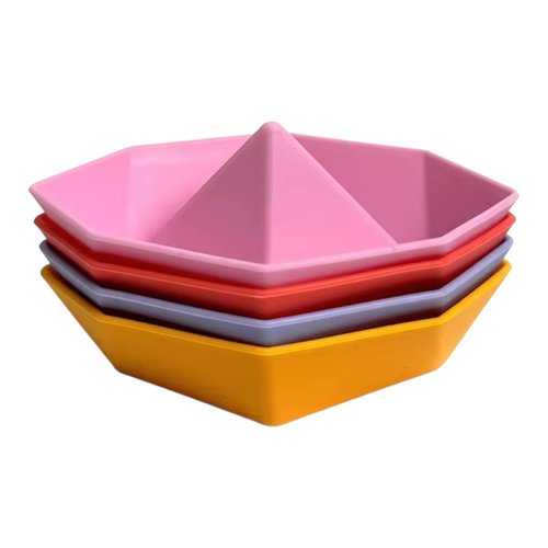 macoam Bath Toys for Toddlders | Bathtub Toys for Babies | 4-Piece Set Floating Boats | Boat Toys (Pink)