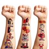 8 Sheets (79PCS) Boxing Gloves Temporary Tattoo Theme Birthday Party Decorations Favors Supplies Decor Stickers for Boys Girls Kids Gifts Classroom School Prizes Rewards