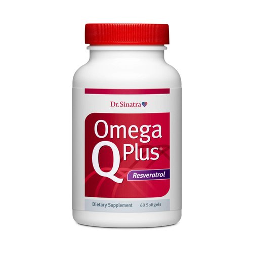 Dr. Sinatra Omega Q Plus Resveratrol - Omega-3 Supplement with CoQ10 and Resveratrol - Promotes Comprehensive Heart and Whole Body Health to Help You Age Well (60 softgels)
