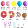 153Pcs Rainbow Donut Balloon Arch Garland Kit with Sprinkles Donut Ice Cream Lolly Foil Balloons for Girls Kids Candyland Sweet One Two Sweet Donut Grow Up Birthday Party Decorations
