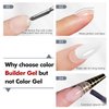 FZANEST White Builder Gel For Nails,Hema Free Builder Gel 15ml,Self leveling Hard Gel Nail Extension Nail Art Gel Polish for Nail Strengthener