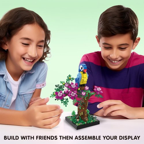 TG BLOCKS Micro Brick Flower Parrot Toy Building Sets, Home Decor and Office Art Creative Gift, DIY Plant Model for Adults, for Teens Ages 8+ Kids