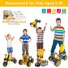 Wanonoo STEM Toys for 5 6 7 8+ Year Old Boy Birthday Christmas Idea Gift, 10 in 1 Electric Building Toys Kids Ages 4-8 5-7 6-8, Educational Erector Sets Construction Science Kit 4-6 4-7 Creative Games
