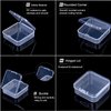 Bead Organizer Box, 30Pcs Small Clear Plastic Bead Storage Containers, 1 Craft Storage Box with Hinged Lid, 1 Sheet Label Sticker, Mini Storage Box for Jewelry Making Beading Crafts Screws Small Parts