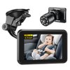 Itomoro Baby Car Camera, 4.3" HD Night Vision Car Baby Monitor with Camera, Safety Seat Baby Car Mirror for Rear Facing 5 Mins Easy Installation ACZ401