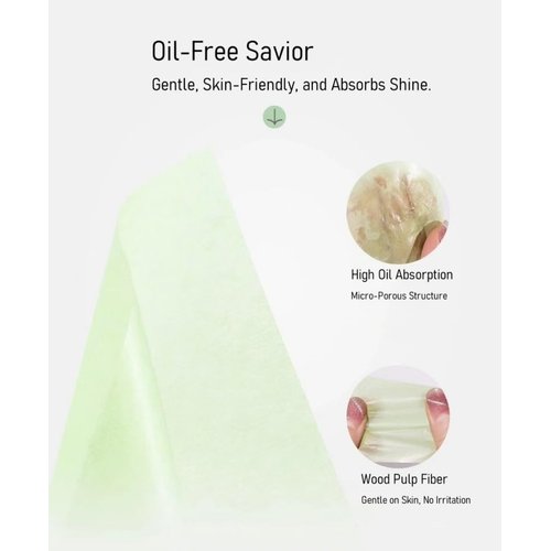 200 Sheets Oil Blotting Paper with Mirror, Puff, and Refill Pack – Face Oil Absorbing Sheets for Oil Control and Makeup Touch-Ups (200 Sheets)