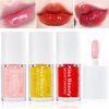 Alisesun 3 Pcs Fruity Plumping Lip Oil Moisturizing Hydrating Lip Care Hydrating Lip Gloss Tinted Lip Balm, Long Lasting & Nourishing Lip Glow Oil, Non-sticky Fresh Texture