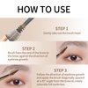 Erinde Waterproof Tinted Brow Gel, Long-lasting Eyebrow Shaping Makeup Gel, Liquid Thickening Brow Mascara, Smudge-Resistant, Flake-Resistant, Volumizing Enhance Brow Mascara, 02 Dark Brown