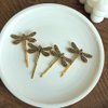 4Pcs Dragonfly Shape Bobby Pins 2.2" Vintage Royal Style Hair Clips Women Girls Hair Accessories, Gold