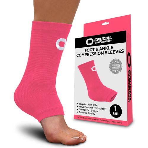 Ankle Brace Compression Sleeve for Men & Women (1 Pair) - Best Ankle Support Foot Braces for Pain Relief, Injury Recovery, Swelling, Sprain, Achilles Tendon Support, Plantar Fasciitis Socks