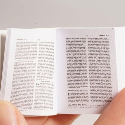 Brown Mini Bible Pocket Book Dollhouse Miniature Book Bookshelf Bedroom Library Accessories，Dollhouse Furniture, Miniature Dollhouse Accessories,Dolls and Accessories(1/12)