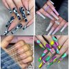 XXL Coffin No C Curve Nail Tips, Clear Acrylic Nails Extra Long Coffin Shaped Nails,SITELENABY 500pcs False Nail Artificial Nails with Case for Nail Salons and DIY Nail Art, 10 Sizes (Coffin No c Curve 500pcs)