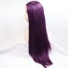melody wig Purple Wig Synthetic Purple Lace Front Wigs For Women Hair Heat Resistant Fiber Long Silky Straight Wigs Middle Part