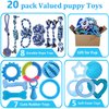 PawsAion 20 Pack Puppy Toys Set - Puppy Chew Toys for Teething, Interactive Dog Teething Toy for Small Breeds - Tough Rope Toys for Puppies, Cute Soft Rubber Toys Bundle for Teeting Pets