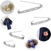 50 Pcs Brooch Pins, 4-Size Pack of Safety Pins, Silver Bar Pins, Secure Back Clasp with Back Bar Fastener, Pin Badge Backs with Holes (50)
