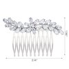 SWEETV Rhinestone Crystal Hair Accessories - Retro Bridal Hairpiece, Sparkly Side Comb for Brides, Bridesmaids, Women and Girls