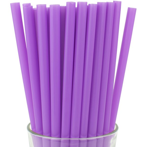 Made in USA Individually Wrapped Non-toxic & BPA-free Plastic Smoothie Drinking Straws (250-Count, Purple)