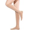 TOFLY® Compression Stockings (Pair), Grade Firm Support 20-30mmHg, Opaque, Unisex, Close-Toe Knee High Compression Socks for Varicose Veins, Edema, Shin Splints, Nursing, Travel, Beige S