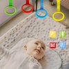 Baby Pull up Rings, Pull Up Rings for Playpen, Baby Crib Pull Rings, Baby Cot Hanging Rings, Infant Baby Toddler Walking Assistant Pull up Ring 6PCS 4 Colors