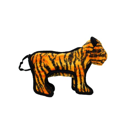 TUFFY - World&#39;s Tuffest Soft Dog Toy - Zoo Junior Tiger - Multiple Layers. Made Durable, Strong &amp;...