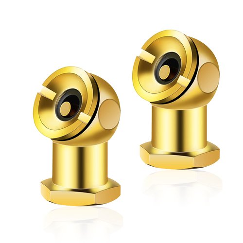 GODESON Ball Foot Air Chuck, 1/4" FNPT Closed Flow Tire Chuck Made of Brass, Tire Air Nozzle for Tire Inflator Meter and Air Compressor(Pack of 2)