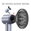 360° Rotating Diffuser Attachment Nozzle Compatible With Laifen Swift Hair Dryer/Swift SE Styling Tool, Hair Smoothing Dryer Magnetic Blower Accessories for Laifen, Black