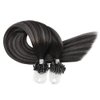 Moresoo Ombre Black Hair Extensions Micro Beads Human Hair Balayage Micro Link Hair Extensions Off Black To Silver Hair Extensions Ombre Gery Micro Link Hair Extensions Human Hair 20In 1G/S 50G