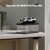 Model Car Display Case, Acrylic Display Case for Speed Champion Car, Parking Garage Compatible Toy Car Models Blocks, Car Dustproof Showcase with Light (7.6 x 3.7 x 3.3 Inches, Case Only)