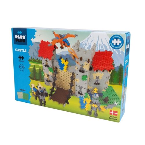 Plus-Plus 52341 9603810 Ingenious Construction Toy, Basic, Knight's Castle, Building Blocks Set, 760 Pieces